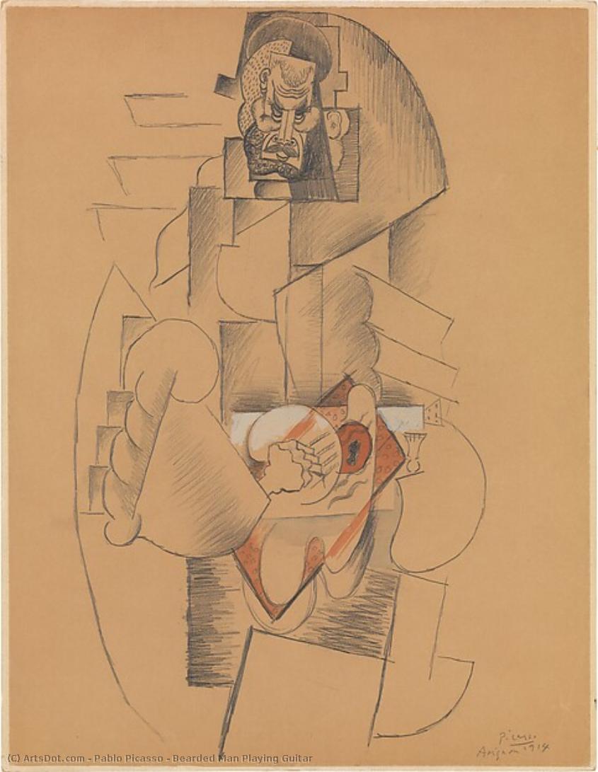 Der Mann Mit Dem Bart Spielt Gitarre — Pablo Picasso