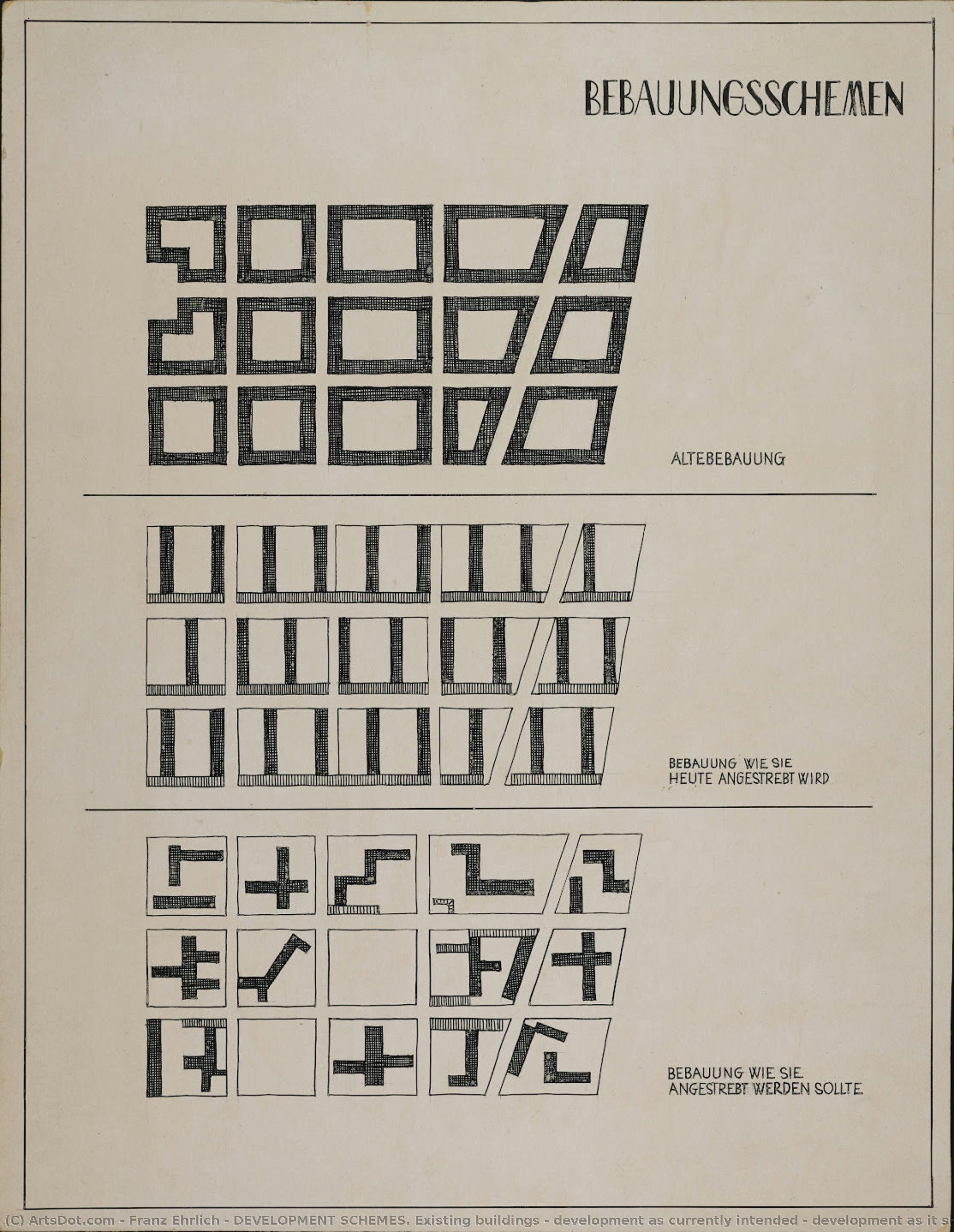 Development Schemes. Existing Buildings / Development As Currently Intended / Development As It Should Be Intended — Franz Ehrlich