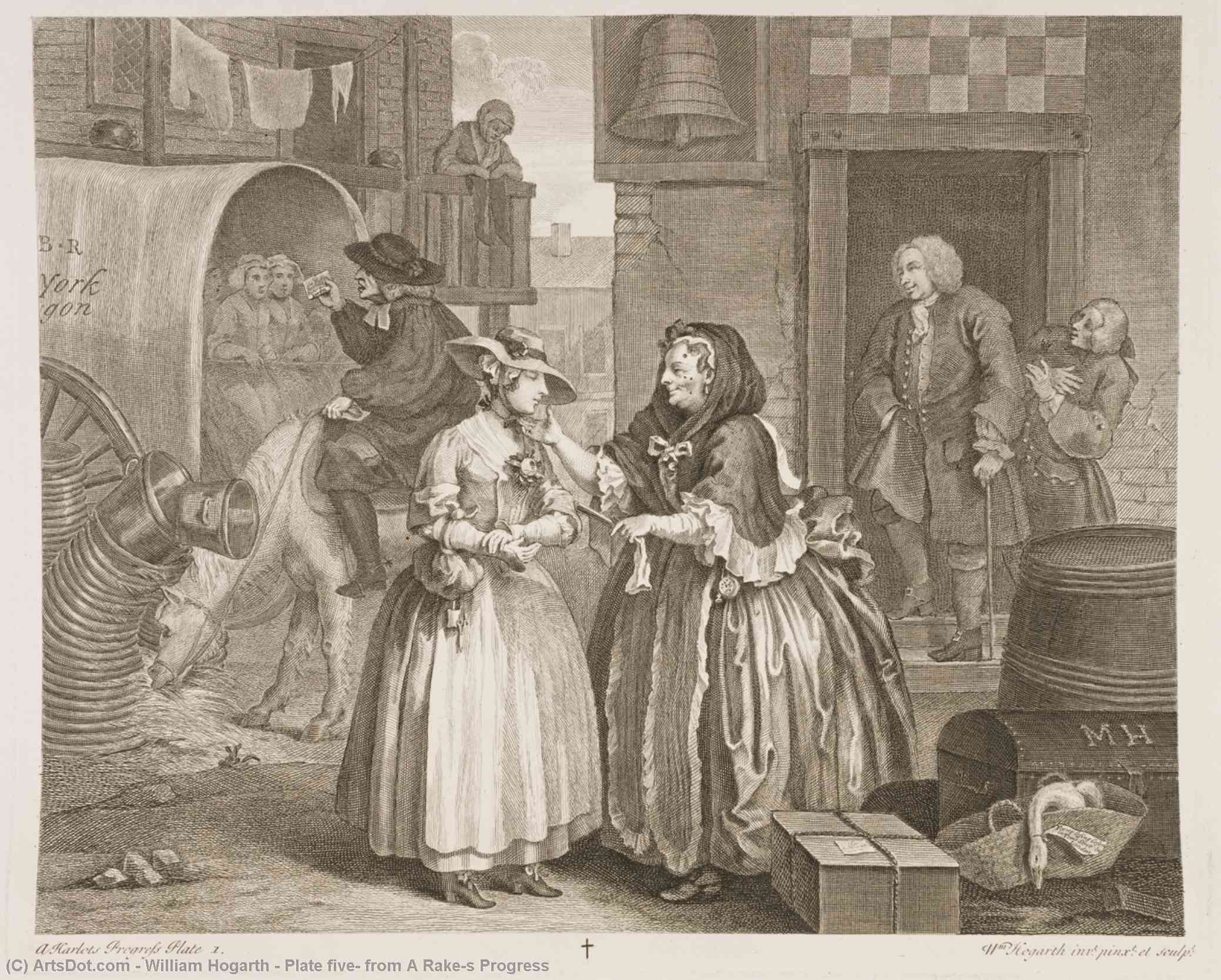 Plate Cinque, Da A Rake's Progress — William Hogarth