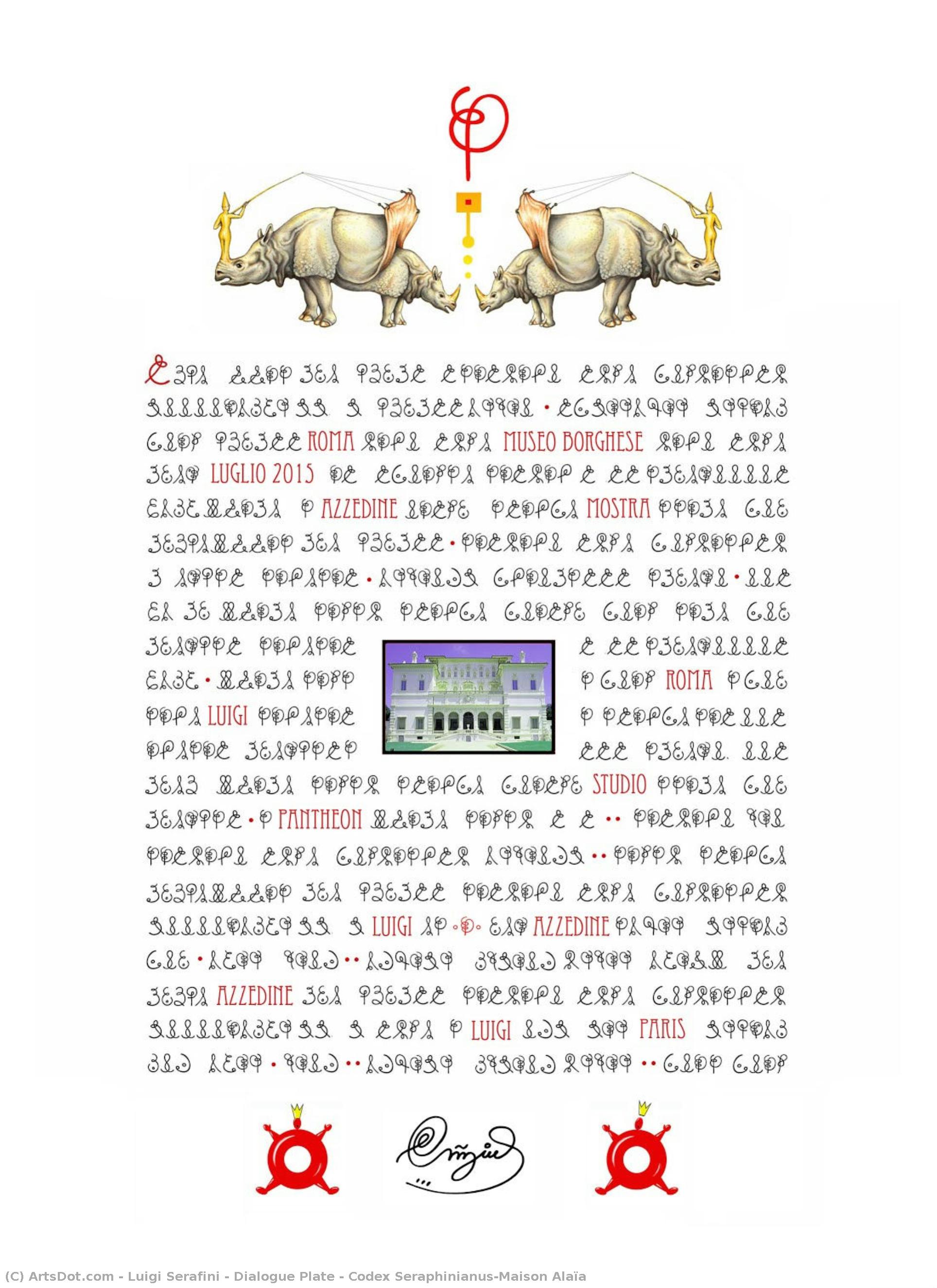 Dialogue Plate - Codex Seraphinianus/maison Alaïa — Luigi Serafini