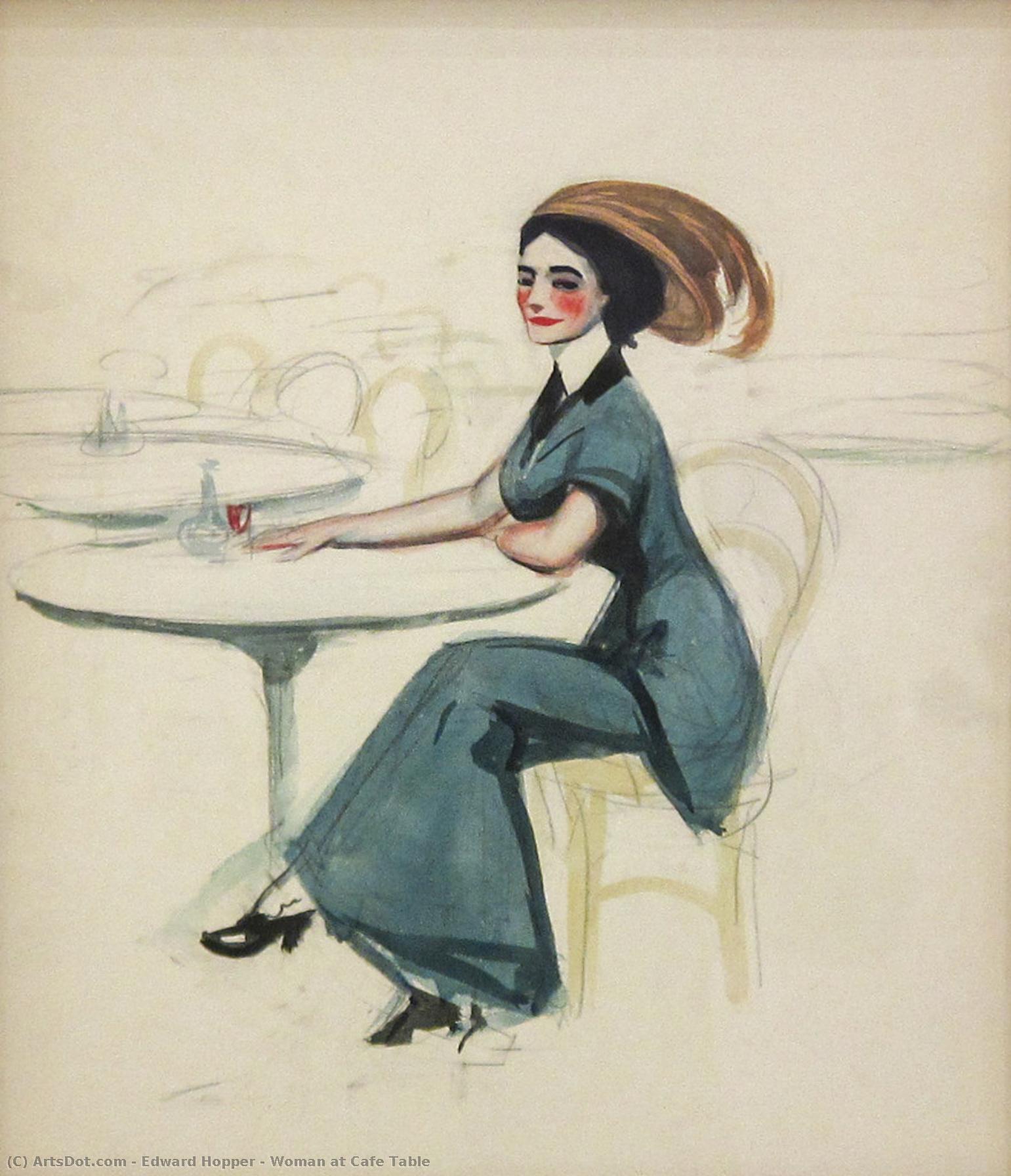 Frau Am Café Tisch — Edward Hopper