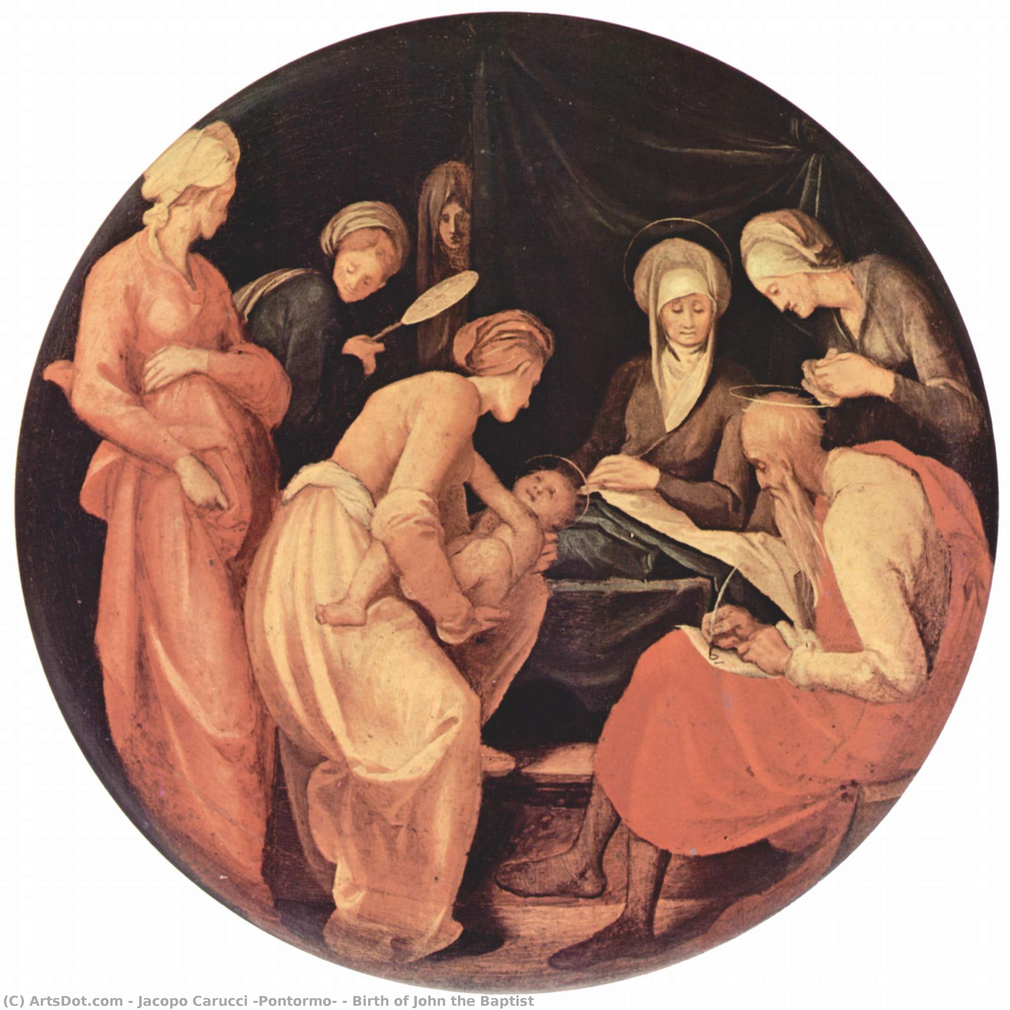 Narozzení Jana Křtitele — Jacopo Pontormo