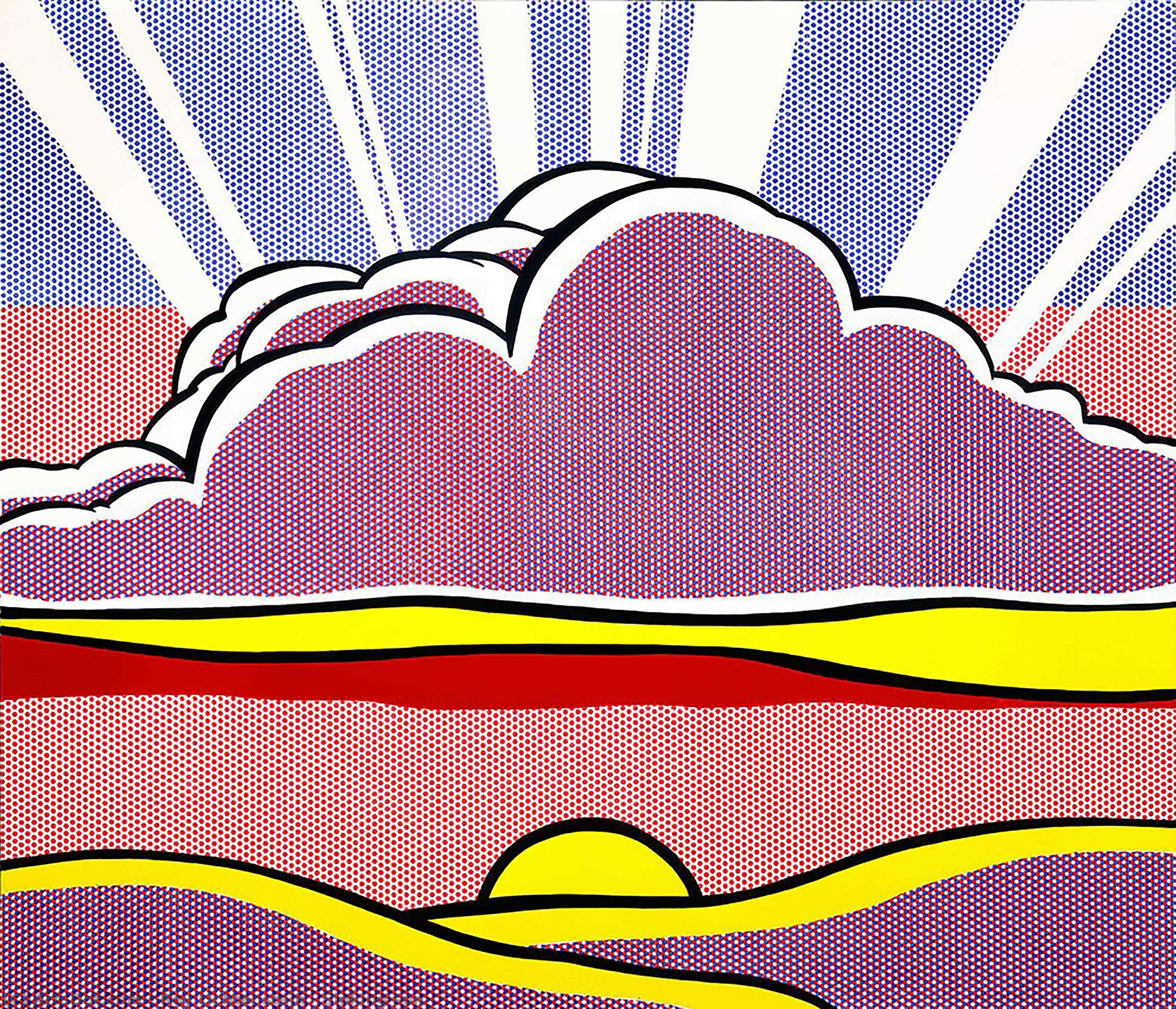 Sinking Sun — Roy Lichtenstein