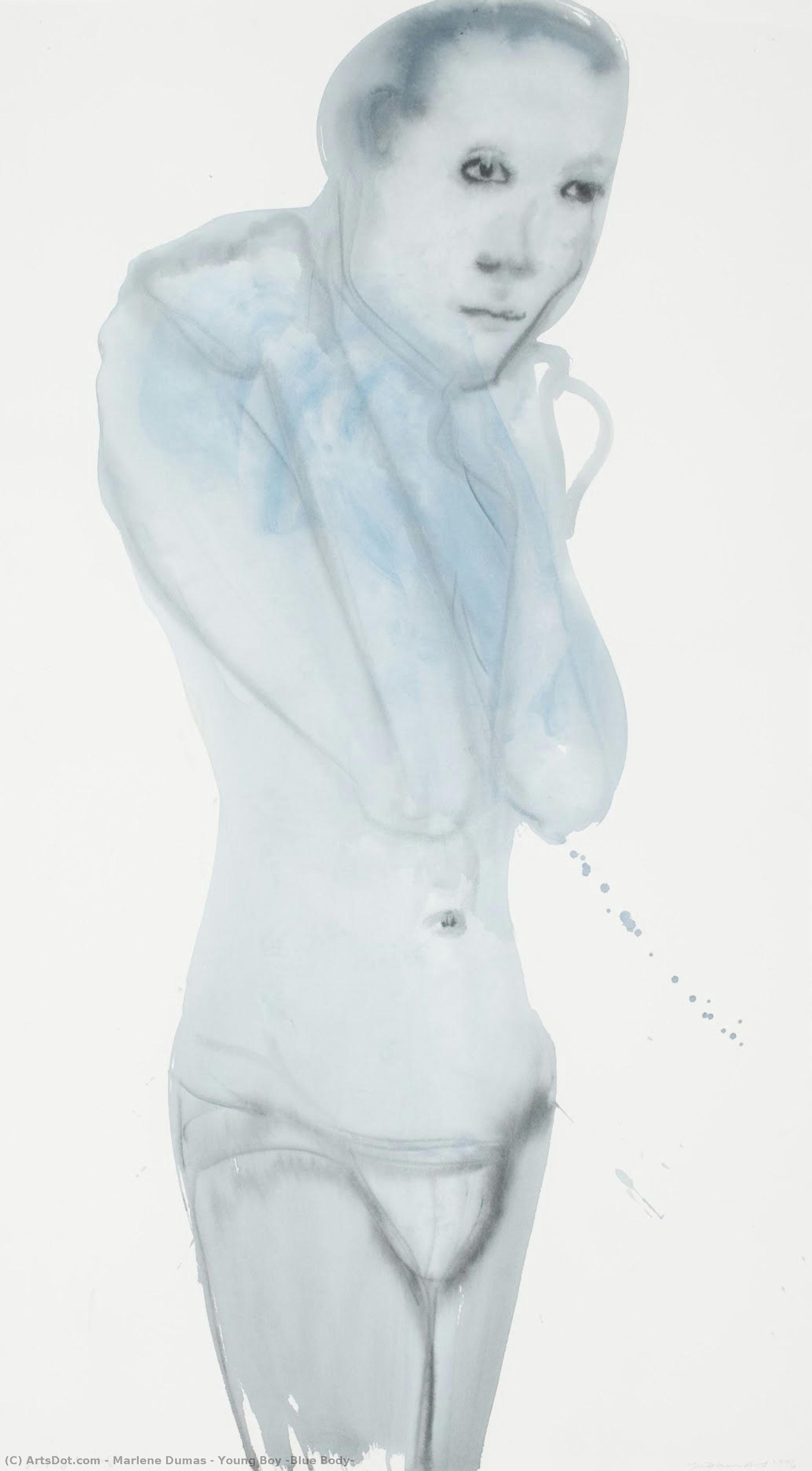 Young Boy (blue Body) — Marlene Dumas
