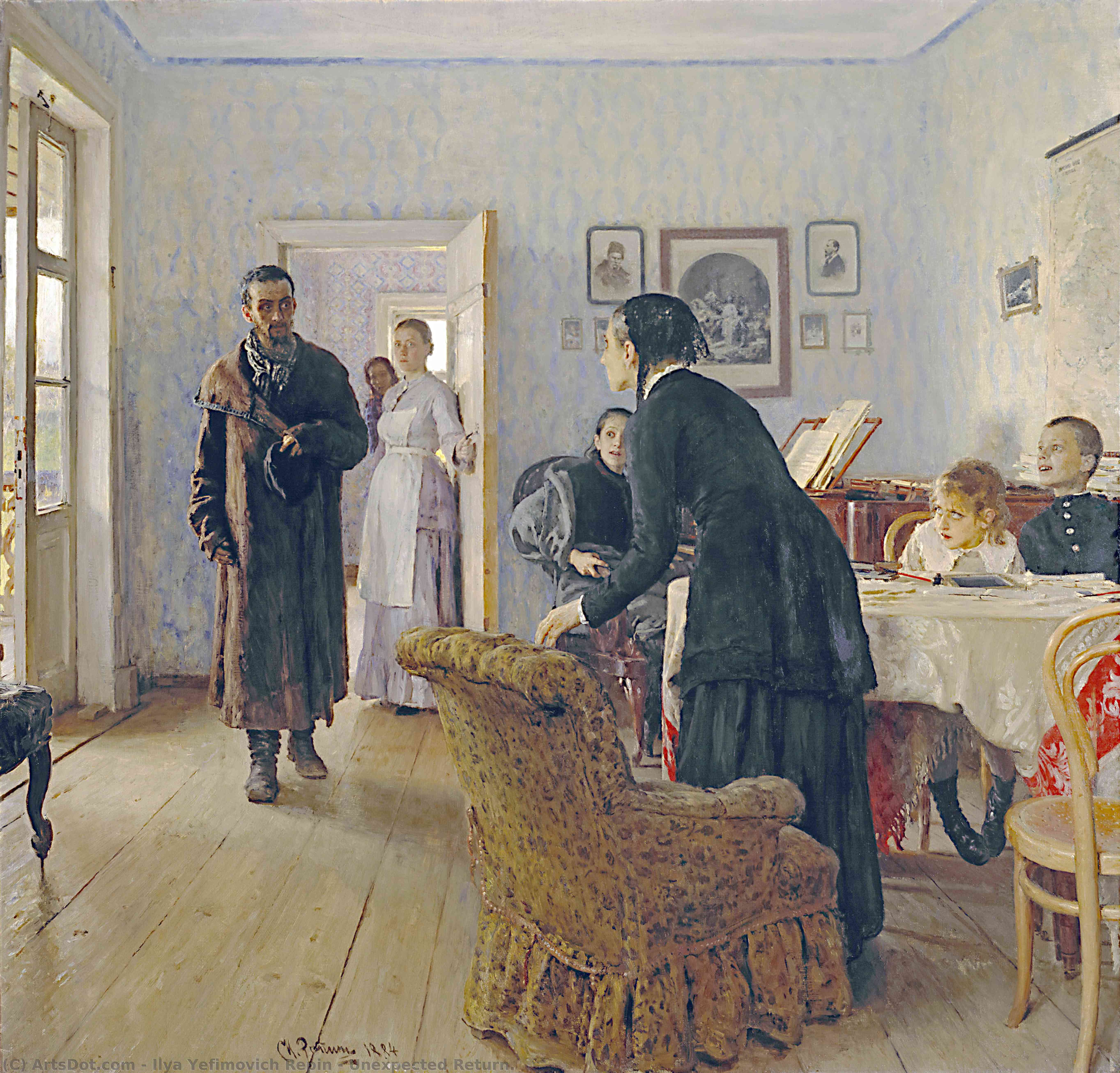 Unexpected Return. — Ilja Repin