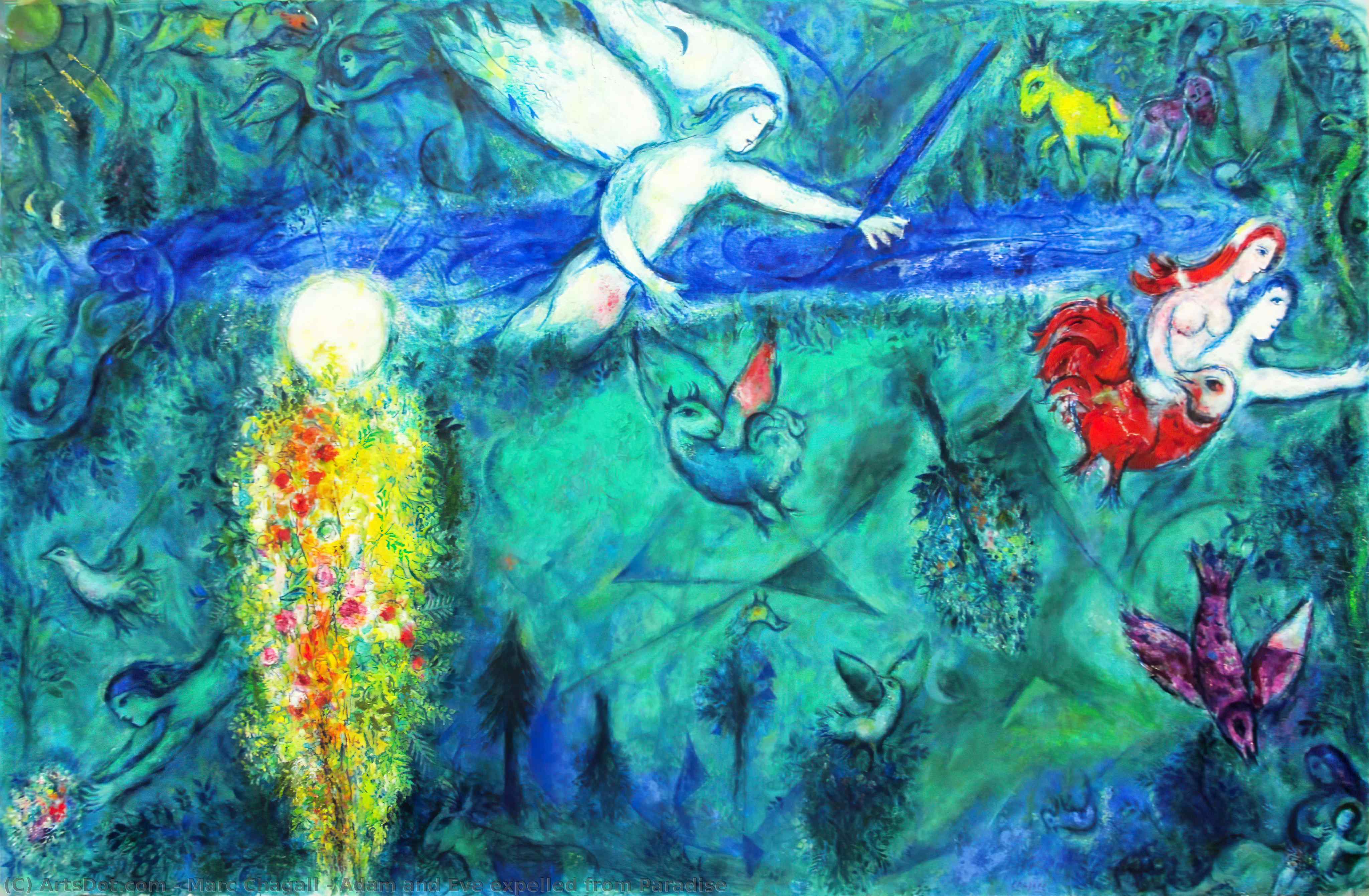 Adam E Eva Espulsi Dall'eden — Marc Chagall