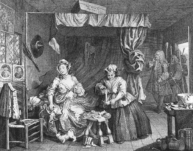 Un Harlot's Progress, Placa 3 De 6 — William Hogarth
