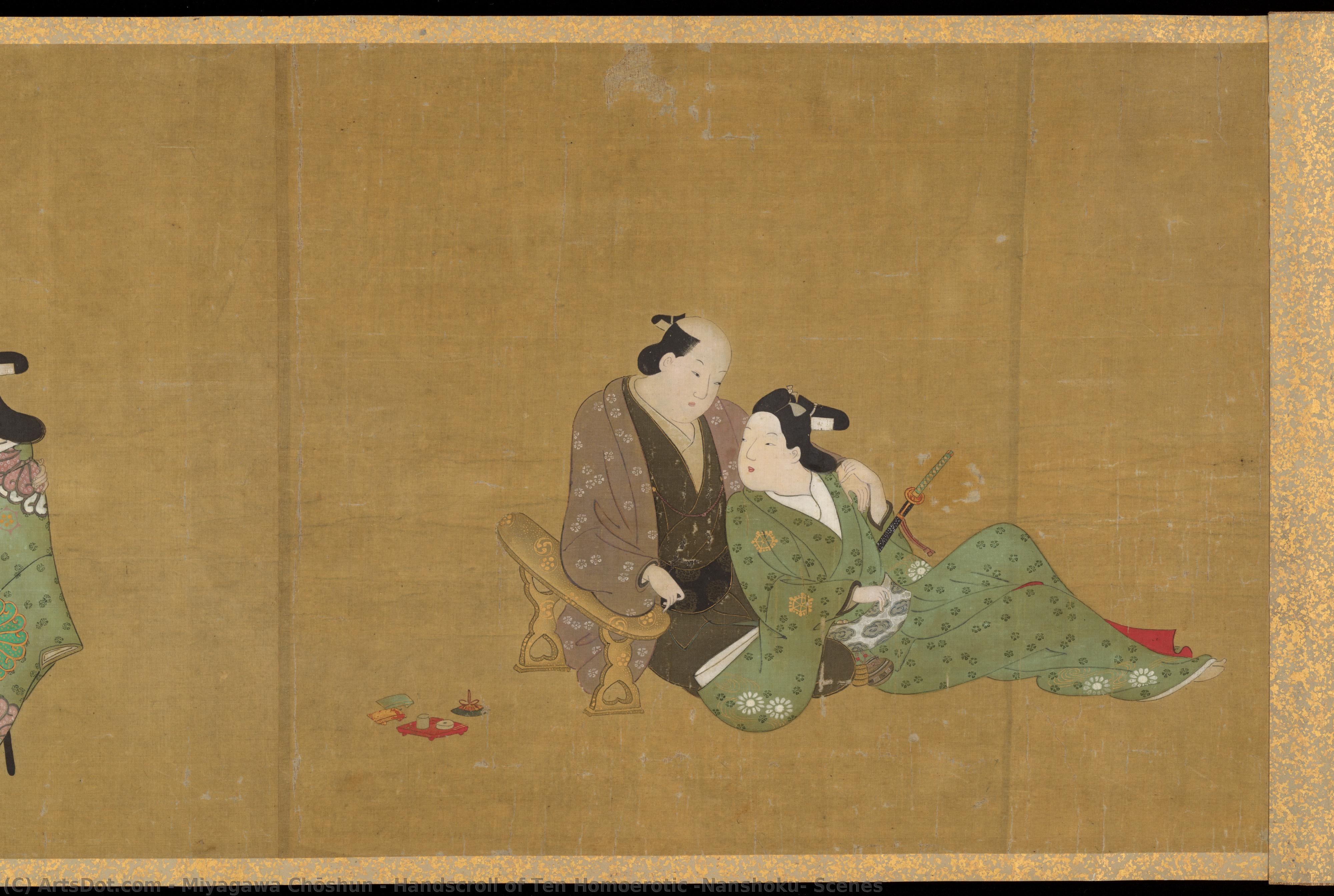 Handscroll Of Ten Homoerotic (nanshoku) Scenes — Miyagawa Chōshun