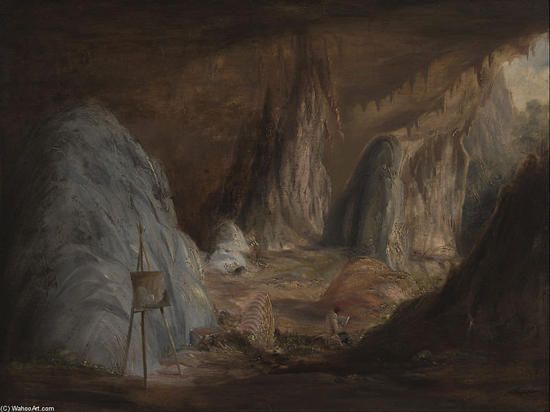 Stalagmites, Burragalong Cavern — Conrad Martens