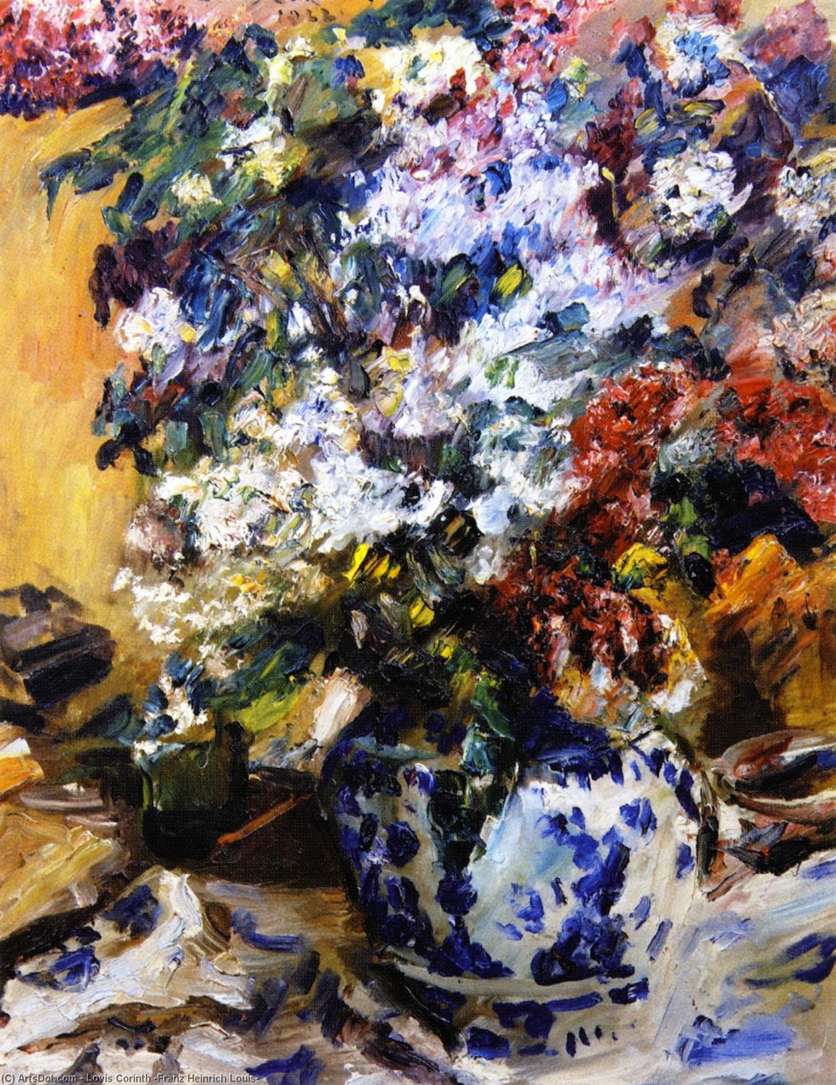 Naturaleza Muerta Con Lilas — Lovis Corinth