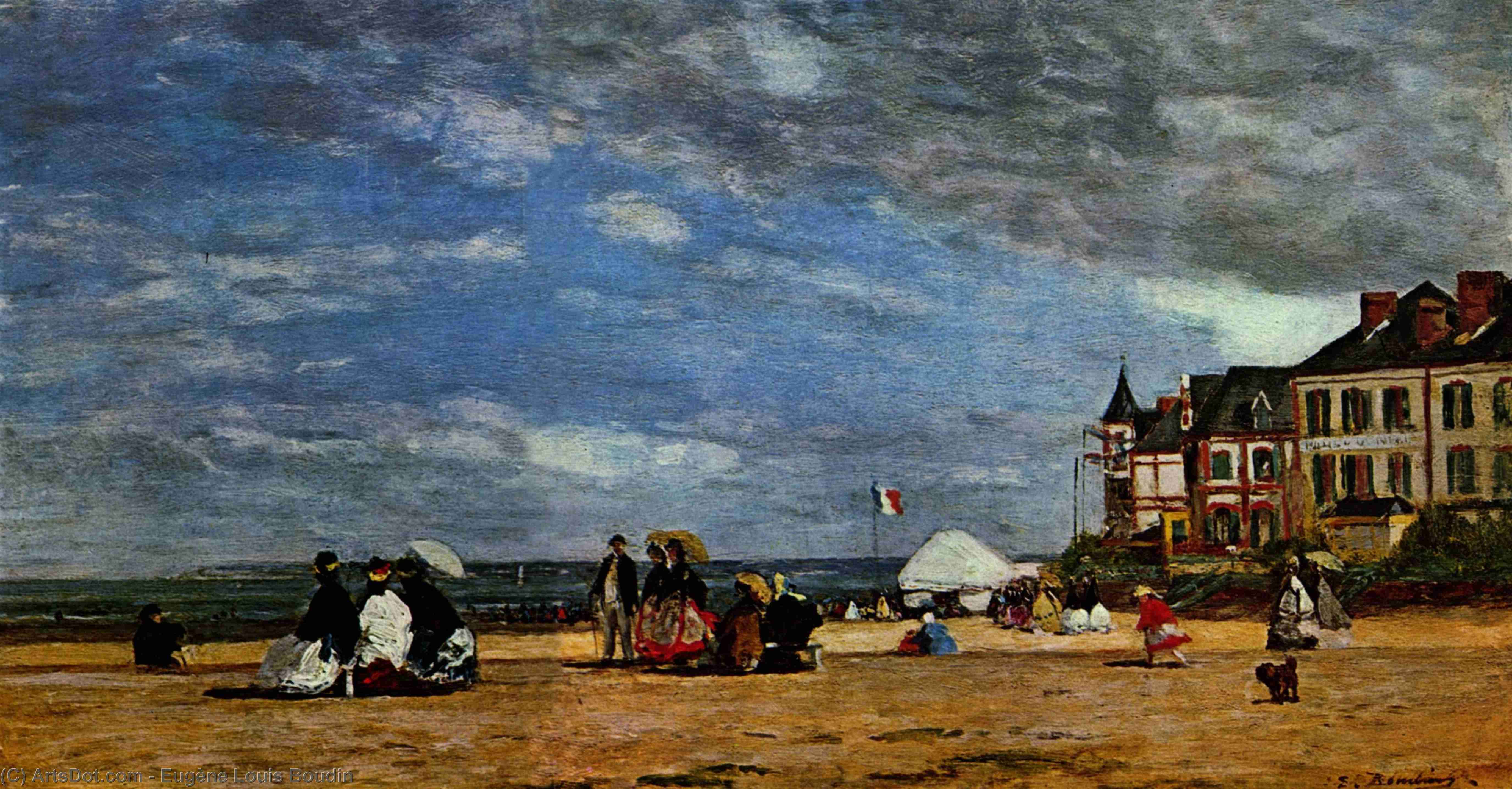 The Beach At Trouville — Eugène Louis Boudin