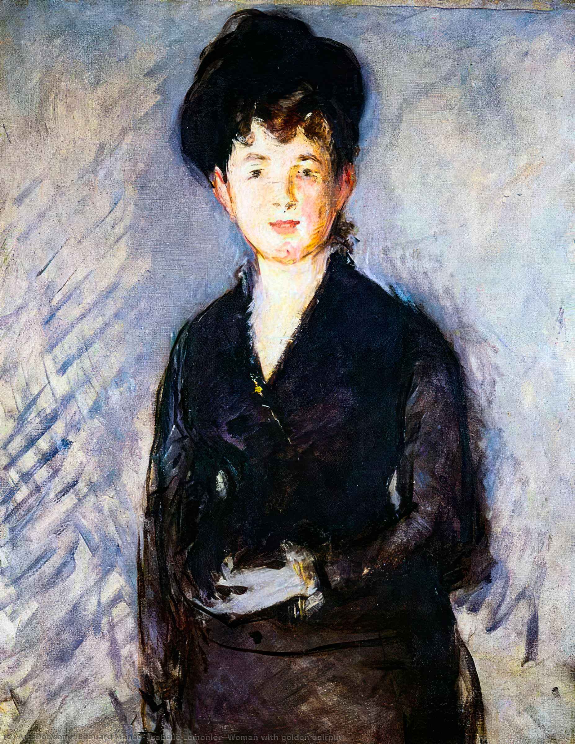 Isabelle Lemonier, Woman With Golden Hairpin — Édouard Manet