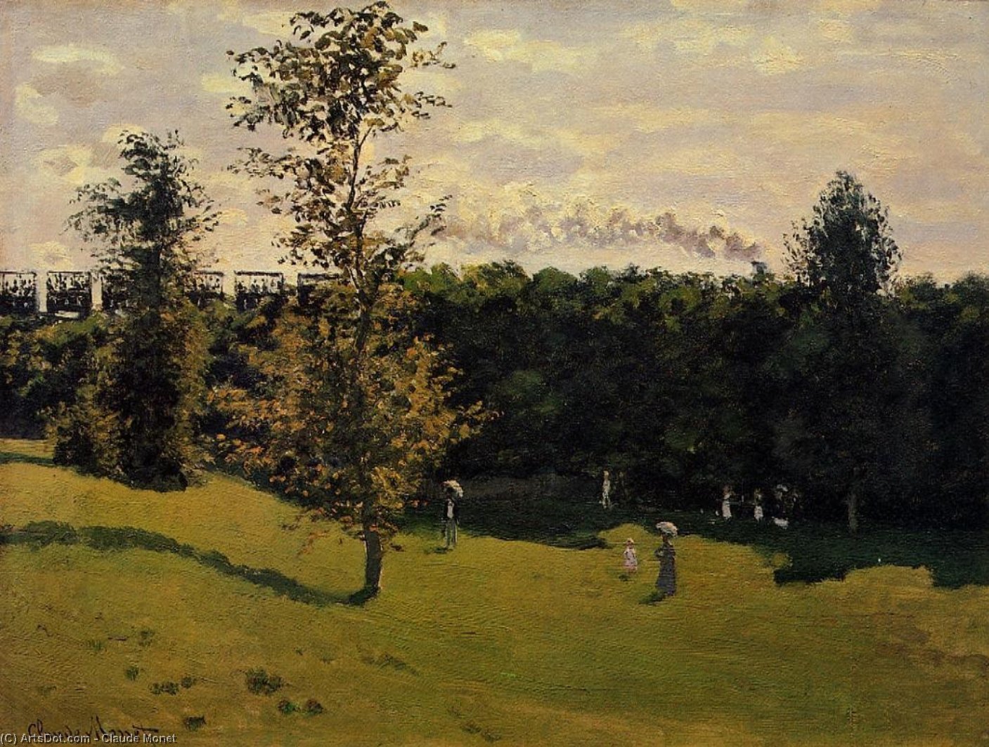 Vlak V Podeželju — Claude Monet