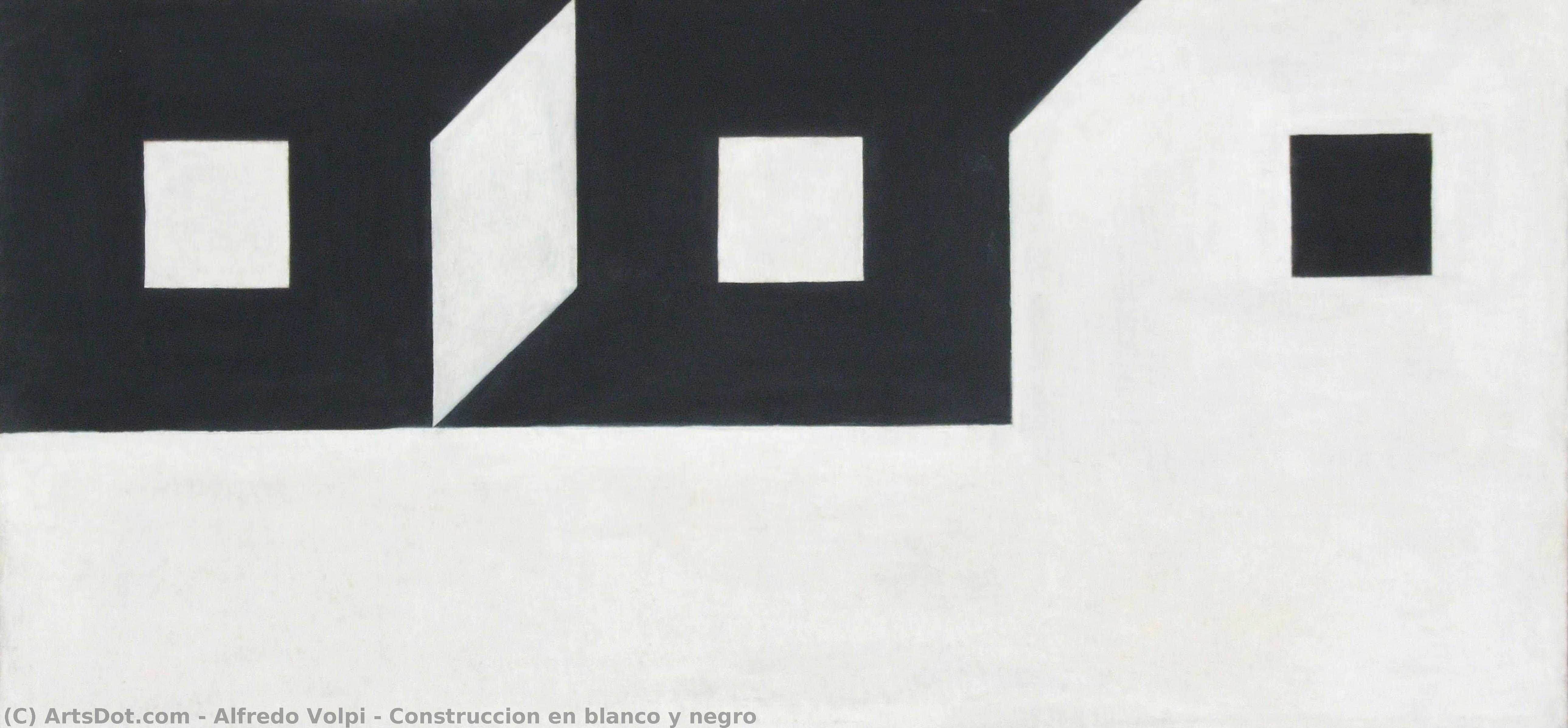 Construccion En Blanco Y Negro — Alfredo Volpi