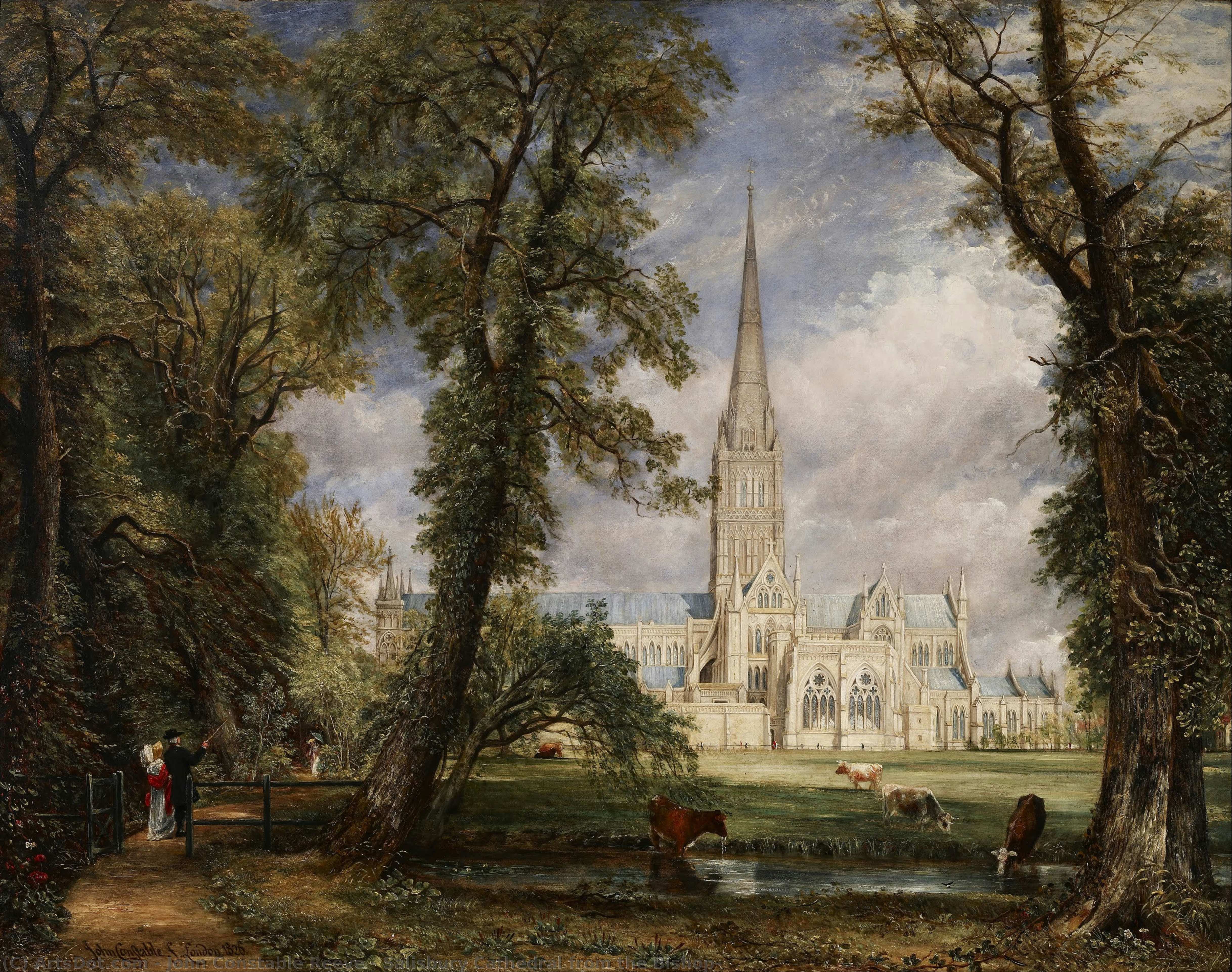 Salisbury Cathedral From The Bishop — John Constable Reeve