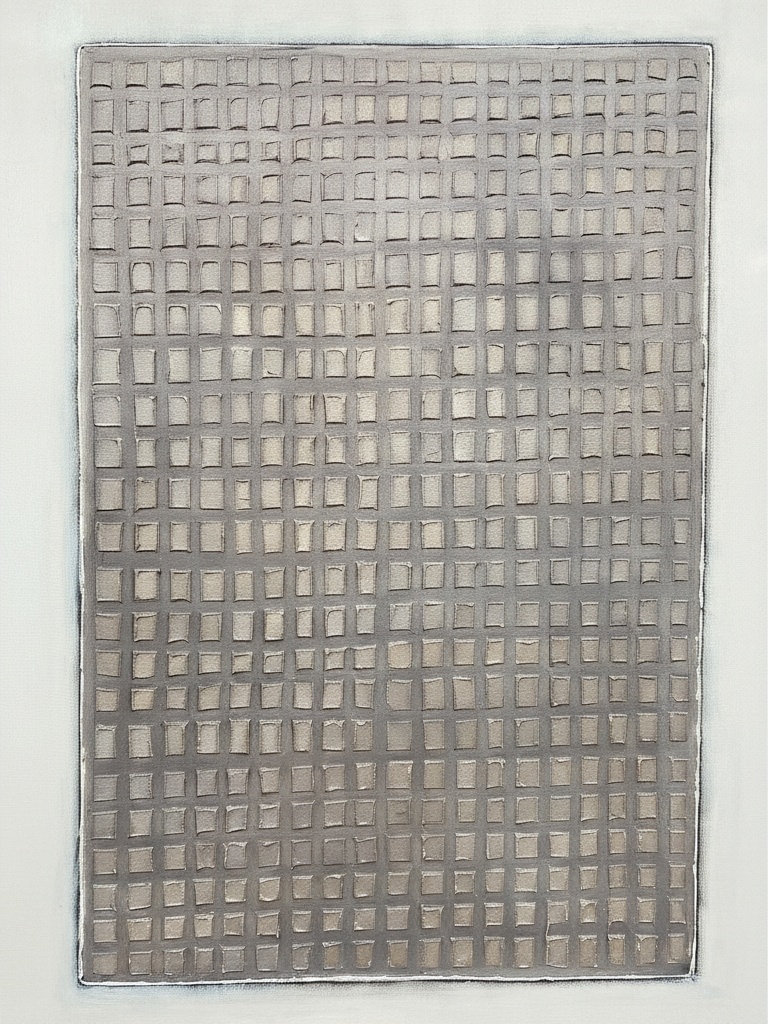 Monolithic Echoes In Muted Taupe: A Meditative Study Of Geometric Relief — David Moreau