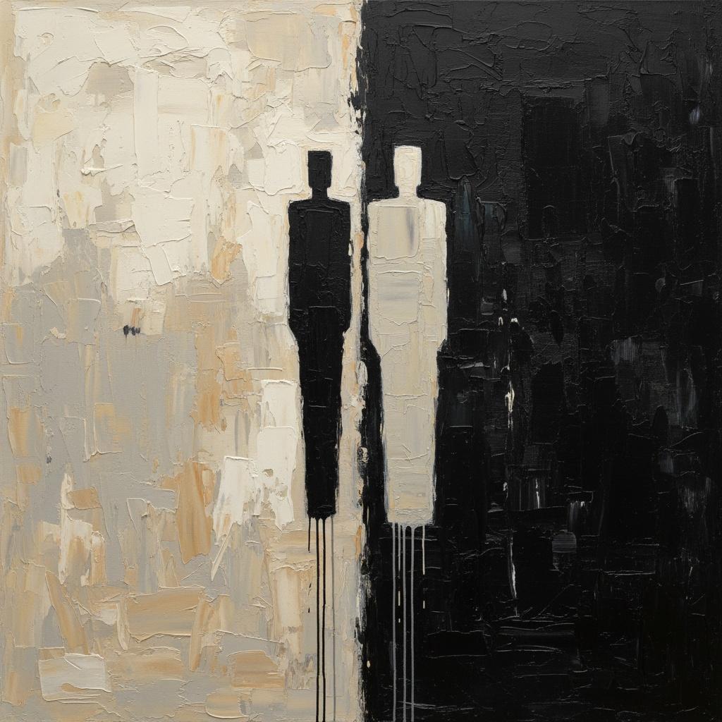 Dualistic Shadows In Monochromatic Descent: A Singular Study Of Archetypal Symmetry — Laurent Fabre
