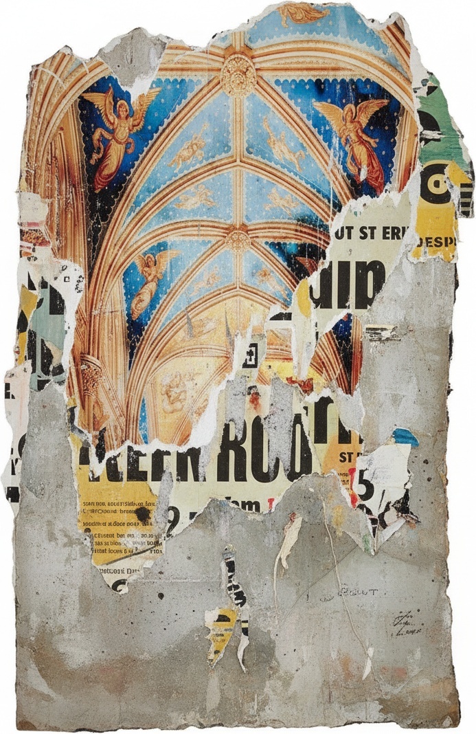Fragmented Celestial Vault: A Monolithic Study Of Gothic Splendor And Urban Decay — Léo Schmitt