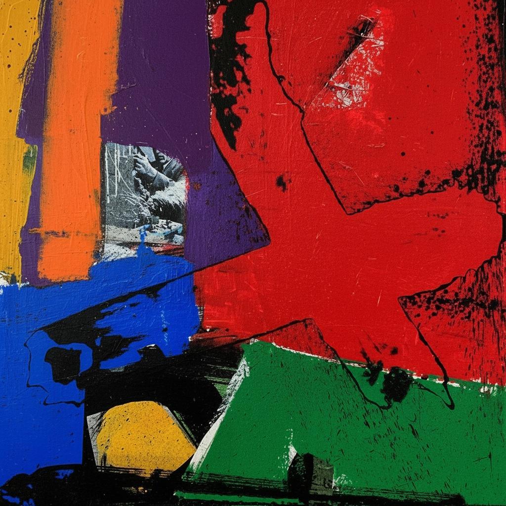 Fragmentos Carmesins E Camadas Primordiais Em Um Estudo Monumental De Caos Abstrato — Caroline Pelletier