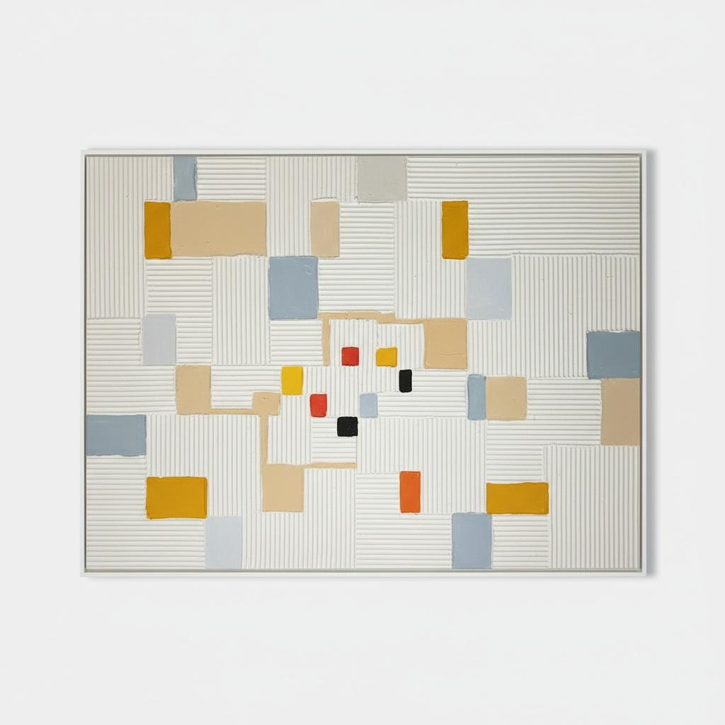 Architectural Rhythm In Ochre And Slate: A Monumental Study Of Geometric Serenity — Laurent Fabre