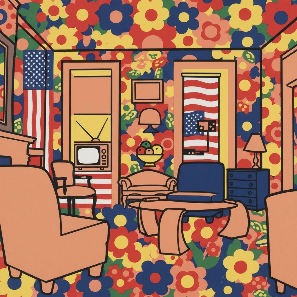 A Symmetrical Bloom Of Graphic Echoes In A Singular Floral Tapestry — Arthur Tessier