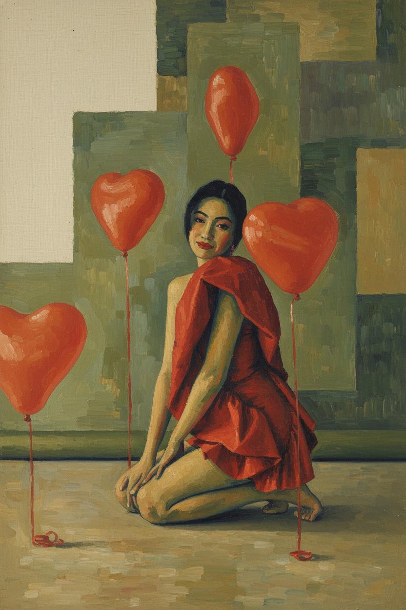 The Weight Of Crimson Grace: A Study In Poise And Sentiment — Alice Marchand