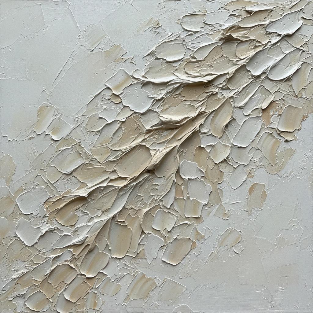 Ethereal Strata Of Ivory: A Monumental Study In Sculptural Impasto And Light — David Moreau