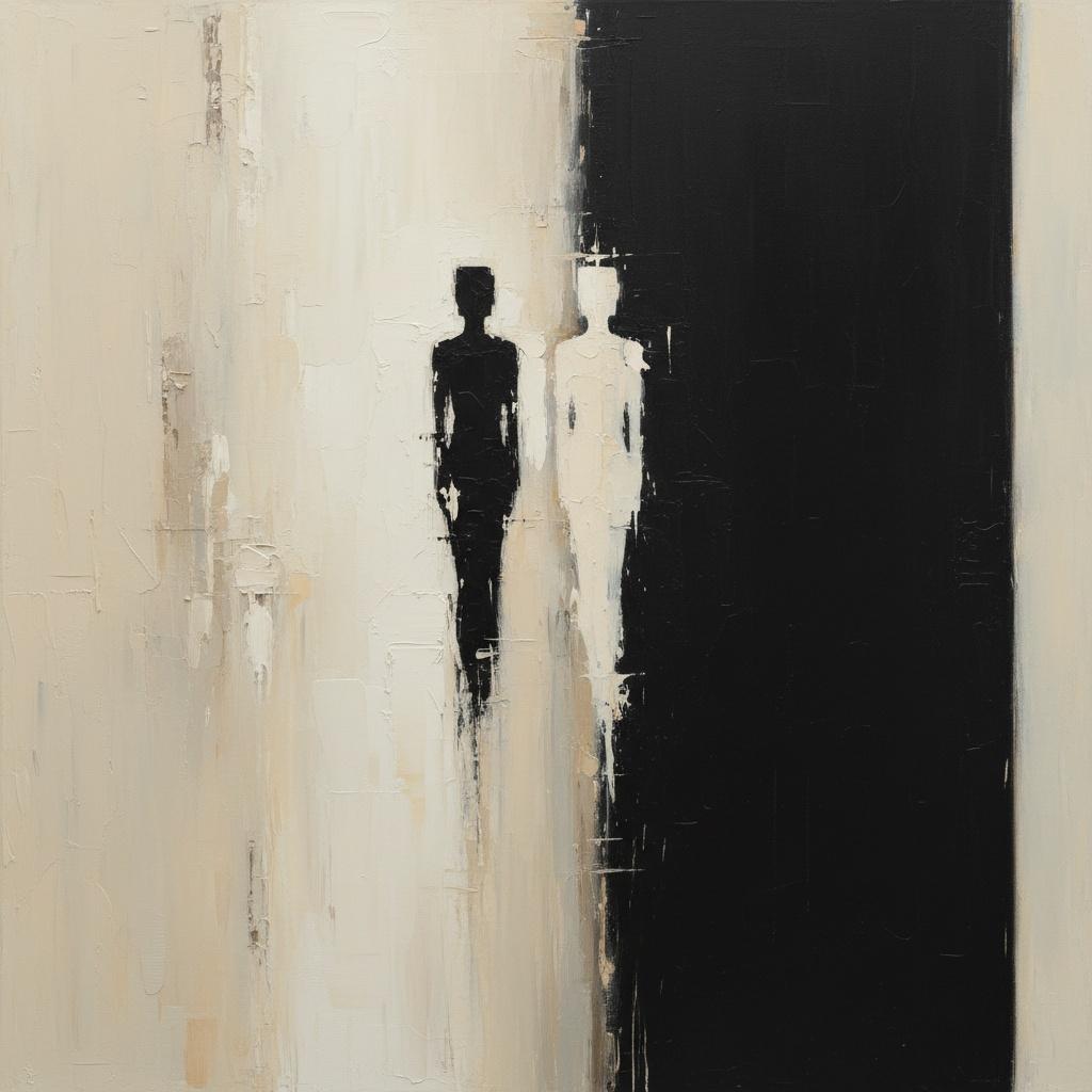 Duale Echos Von Schatten Und Licht In Einer Monochromen Unendlichen Leere — Laurent Fabre