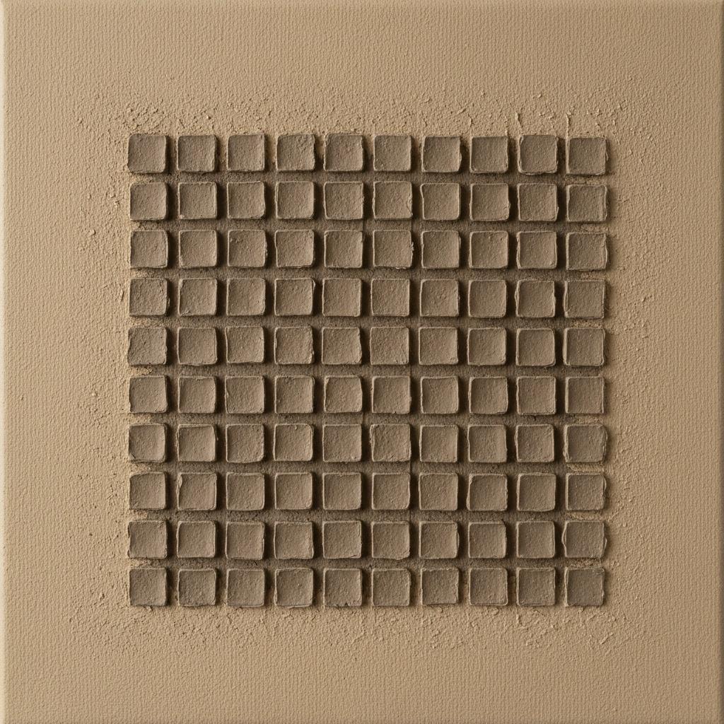 Monolithic Rhythms In Sandstone: A Meditative Study Of Geometric Relief And Earthy Permanence — David Moreau
