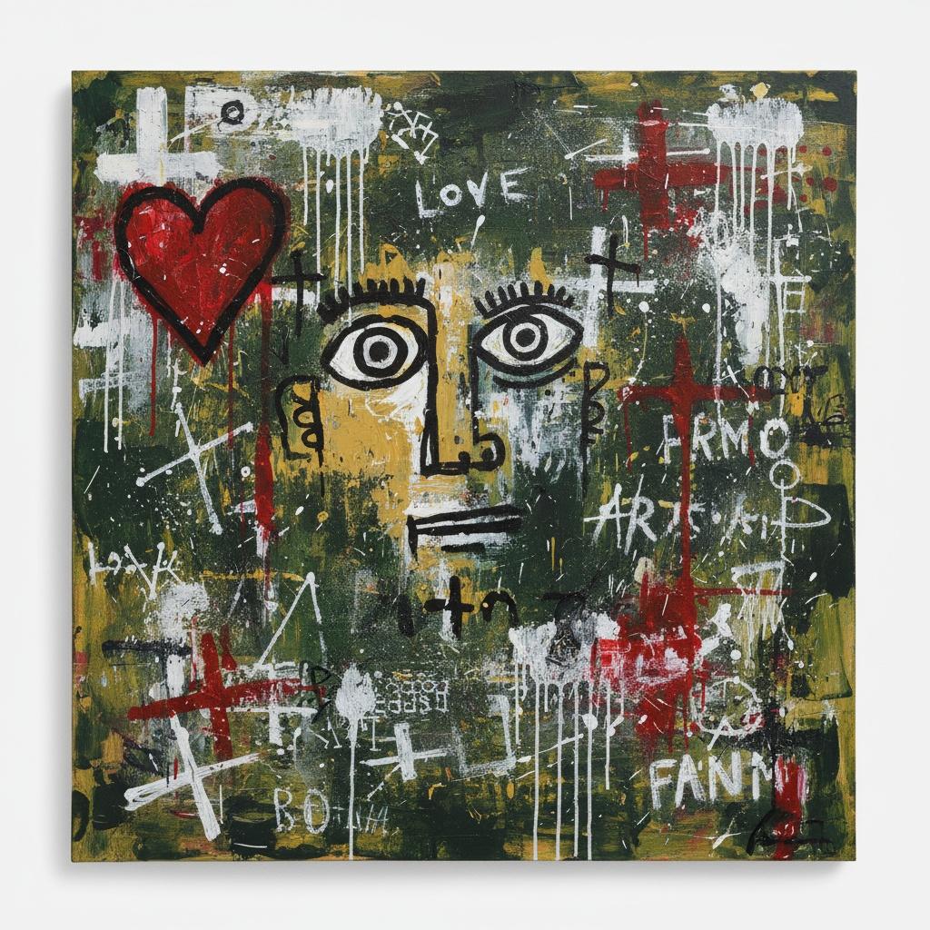 A Singular Resonance Of Crimson Grace Amidst Layers Of Verdant Chaos — Laurent Girard