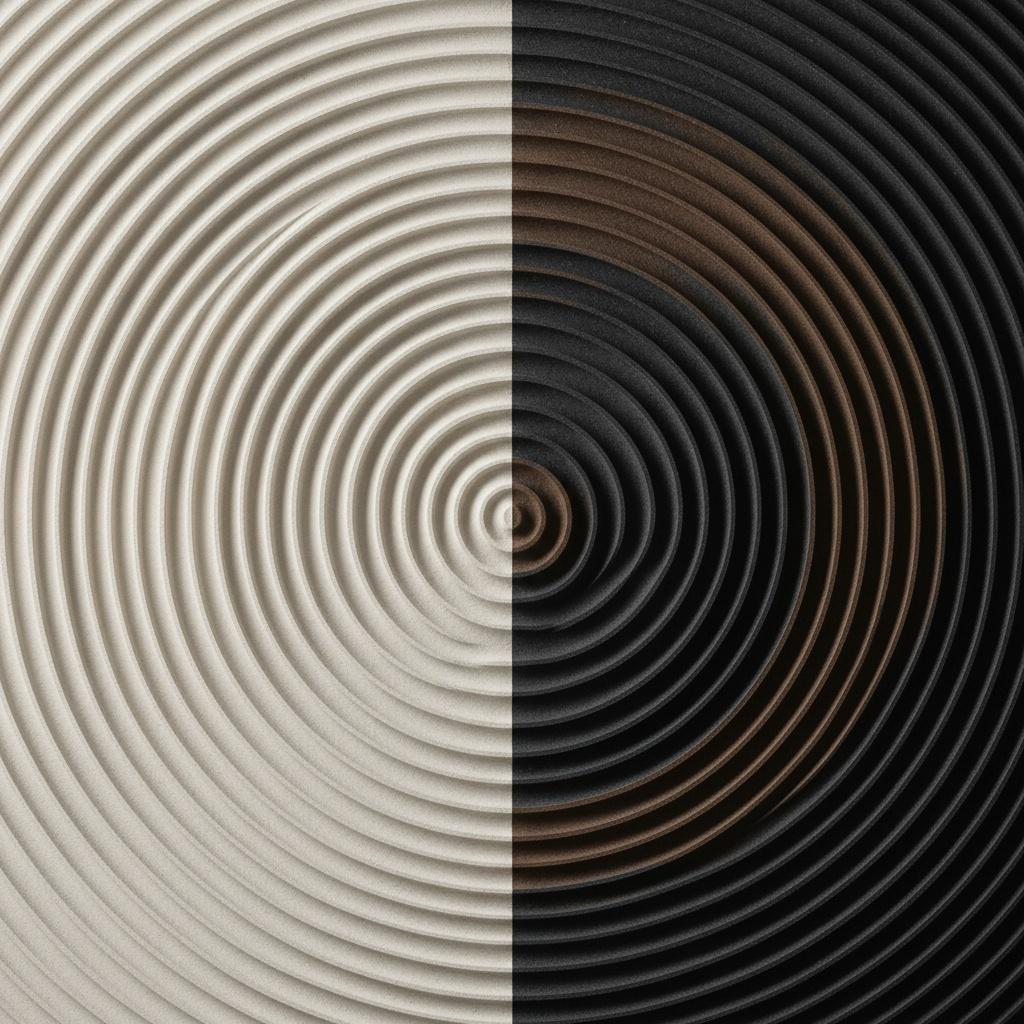 Equilibrio Eterno: Un Estudio Monolítico De Luz Y Sombra Radial — Laurent Fabre