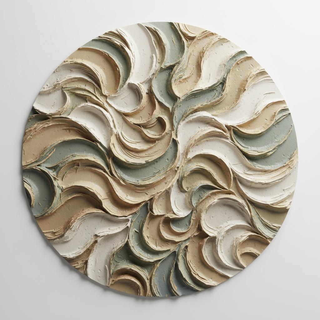 Ethereal Tondo: A Meditative Study Of Sculptural Sand And Sage Rhythms — Laurent Fabre