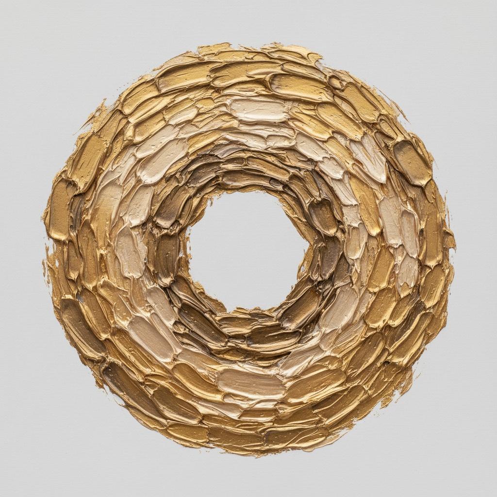 Eternal Gilded Orbit: A Monumental Study In Sculptural Gold And Meditative Form — David Moreau