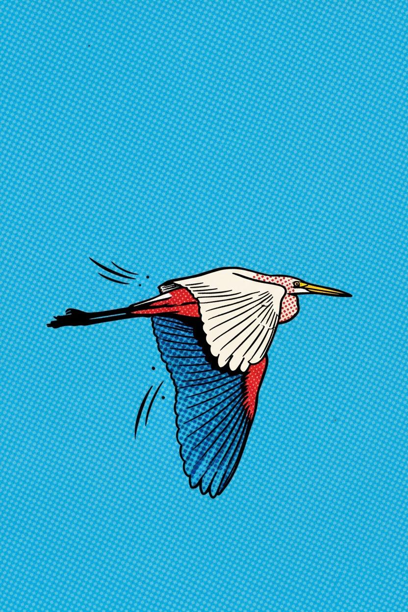 Cyan Kinetic: The Halftone Flight — Jacques Villedieu