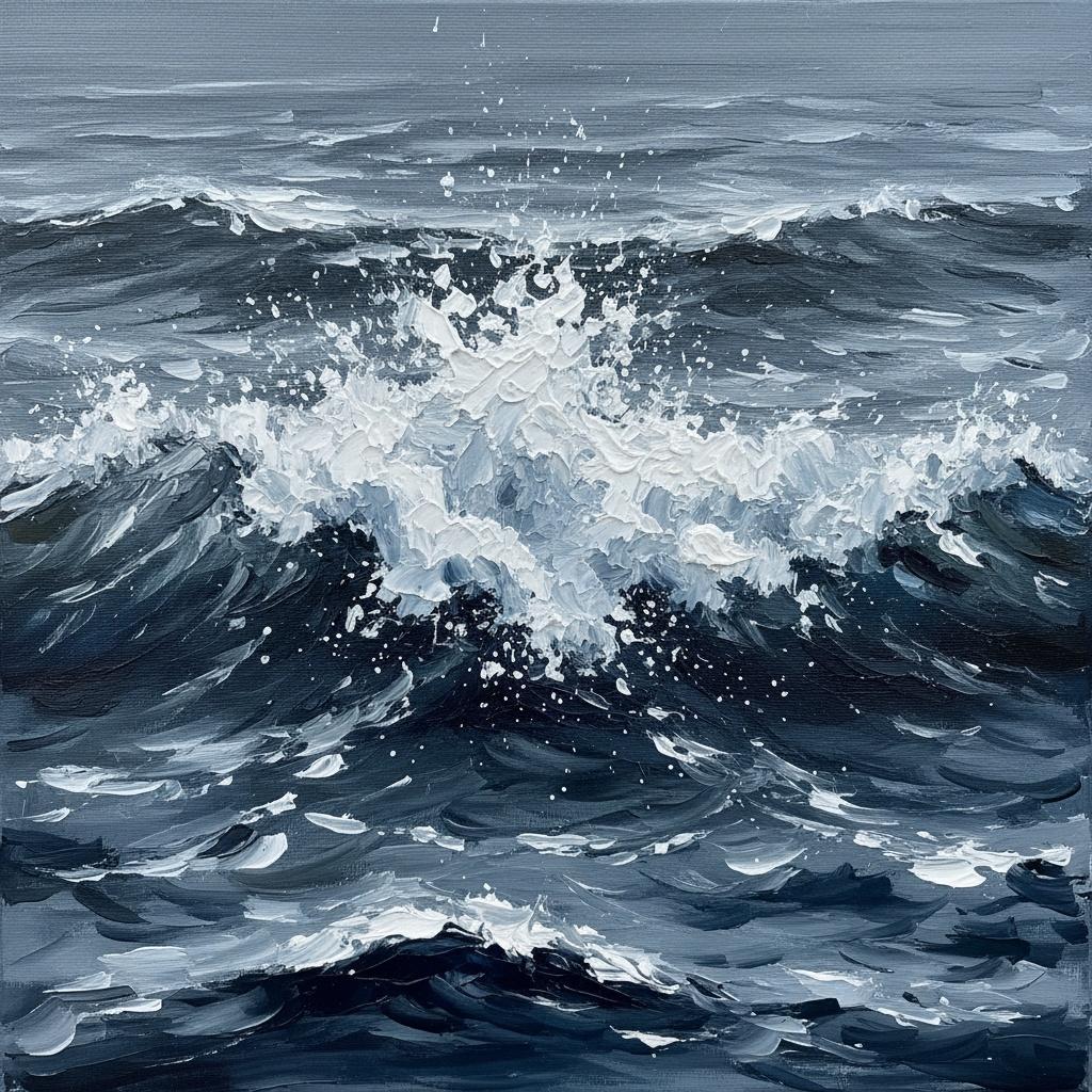 Sorgente Monocromatica: Uno Studio Singolare Di Maree Turbolente E Creste Bianche Eteree — Christian Noiret