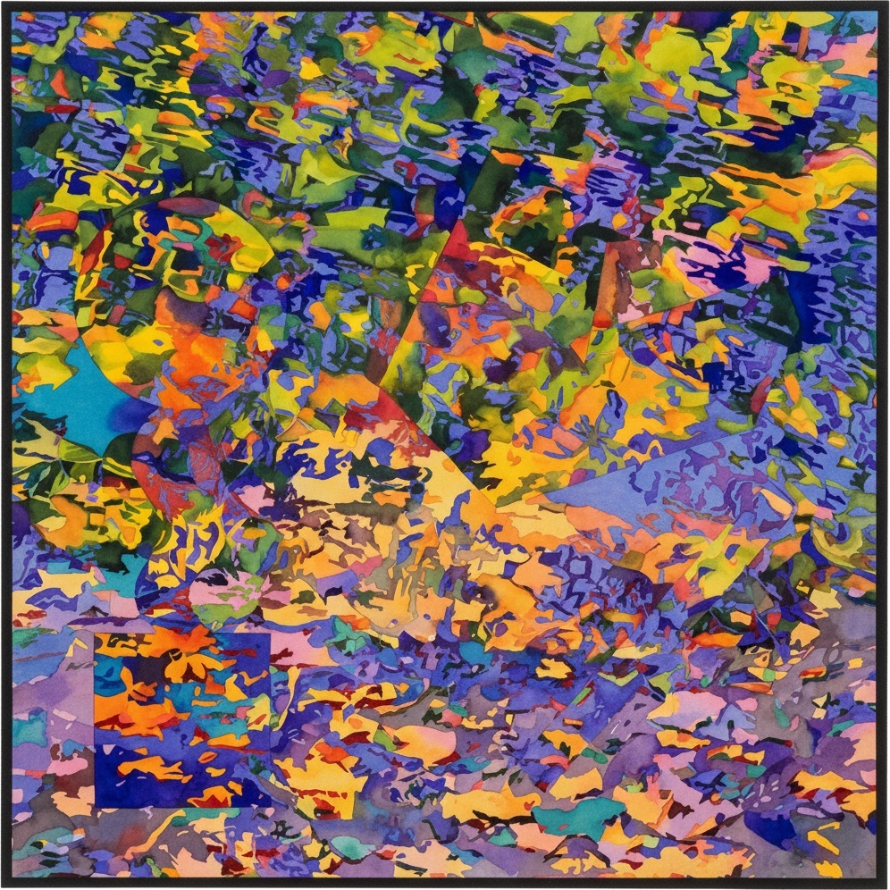 Luminiscência Fragmentada: Um Mosaico Espontâneo De Violeta Profundo E Radiância Dourada — Caroline Pelletier