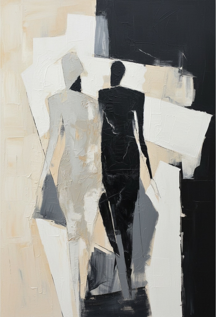 Ephemeral Shadows And Monolithic Forms In A Study Of Fragmented Silence — Laurent Fabre