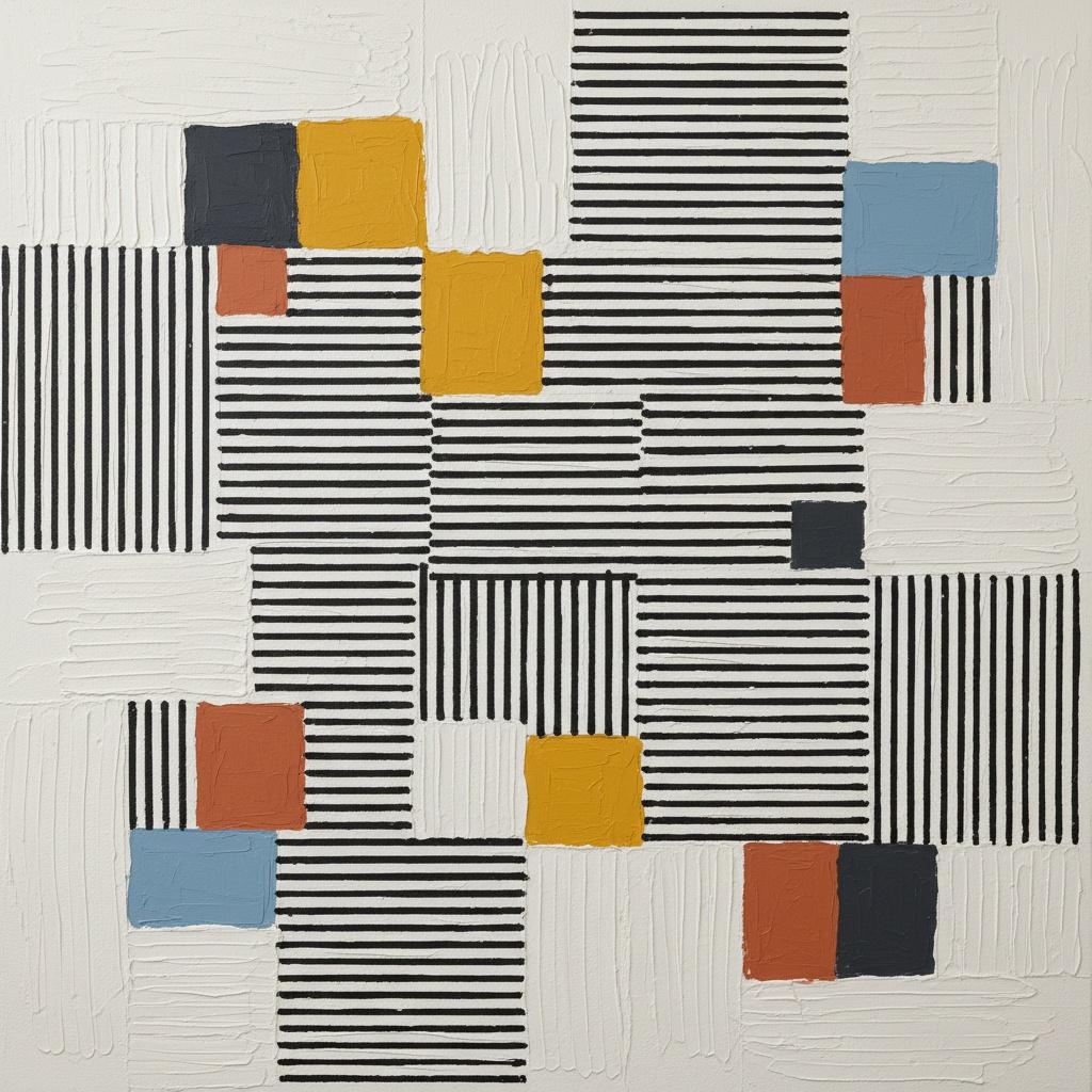 Architectural Rhythm In Ochre And Slate: A Monumental Study Of Geometric Permanence — Laurent Fabre