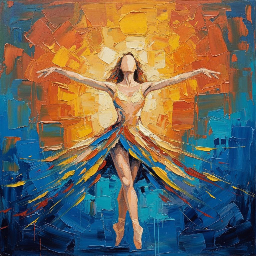 Strahlendes Erwachen: Ein Ätherischer Soliloqu In Prismatischem Impasto Und Goldenem Licht — Christian Noiret
