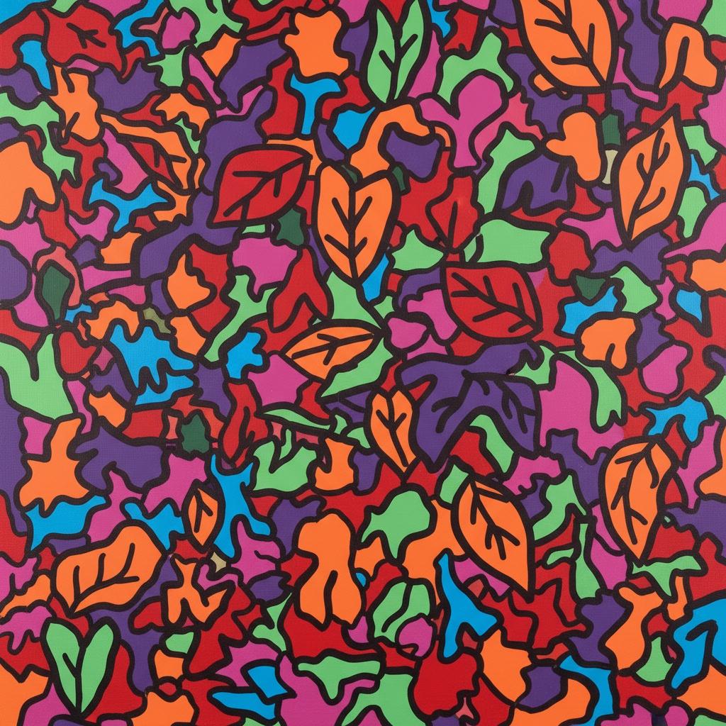 Vibrant Mosaic Of Interlocking Organic Forms In A Singular Chromatic Symphony — Caroline Pelletier