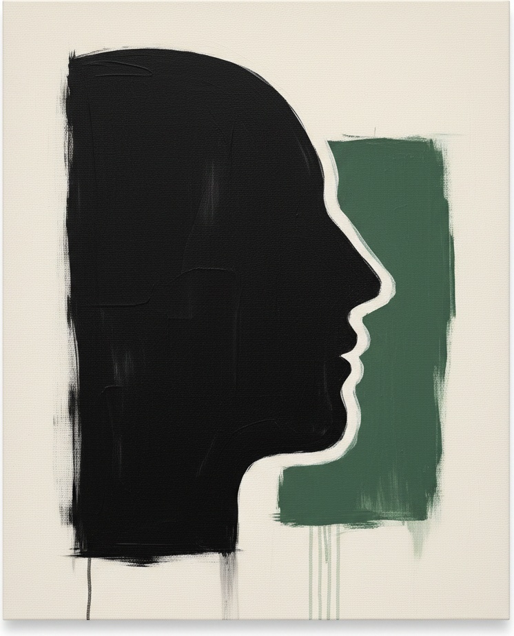 Monolithic Silhouette In Forest Shadows: A Singular Study Of Weight And Melancholy — Laurent Fabre