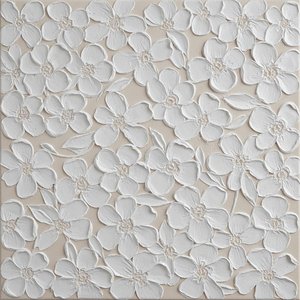Ethereal Ivory Relief: A Sculptural Meditation On Organic Floral Topography — David Moreau
