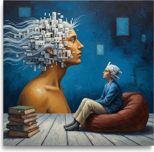 Monolith Of Memory: An Architectural Dream In Prussian Blue And Gold