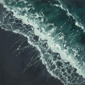 Ephemeral Surge Of The Midnight Tide In Sculptural Impasto Monochrome — Christian Noiret