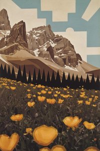 Geometric Alpine Bloom: A Study in Prismatic Silence