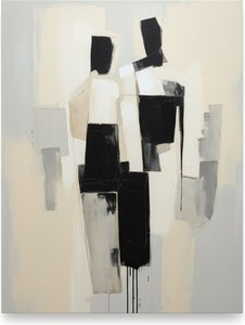Monolithic Echoes In Charcoal And Cream: A Singular Study Of Silent Presence — Laurent Fabre