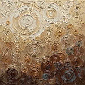 Eteryczne Spirale W Ziemskiej Ochrze: Monumentalne Studium Rzeźbiarskiej Tekstury Impasto