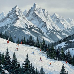 Monolithischer Frost: Eine Singuläre Vision Ewiger Gipfel Und Stiller Alpiner Schatten — Christian Noiret