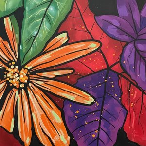 Ritmurii Vibrante Ale Petalelor Într-un Dans Radiant De Forme Organice Saturați — Caroline Pelletier