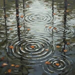 Echos Der Einsamkeit: Eine Meditative Studie In Schieferwellen Und Burnt Orange